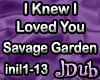 I Knew I Loved You jDub