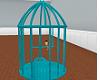 Teal Blue Bird Cage