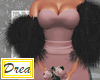 R- Black Fur Wrap