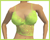 Lime Silk & Lace Top