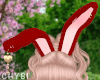C~Bunny Red Fur Ears 