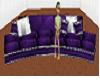 long purple sofa