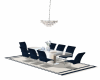blue dining table