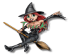 witch riding broom