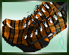 :)Orange Plaid Boots F