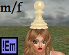 !Em White Pawn Chess Hat