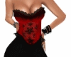 Corset rojo y negro