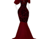 pattern /burgundy gown