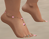 Pink Nails Beach Feet