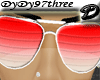 RED aviator glasse