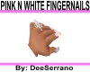 PINK N WHITE FINGERNAILS