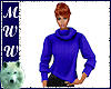 Blue Cowl Sweater