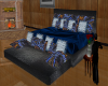Blue posles bed