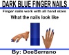 DARK BLUE FINGER NAILS