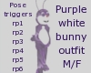 A purple white bunny