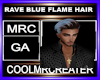 RAVE BLUE FLAME HAIR