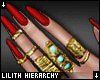 🅻🅷 Red Nails Gold