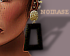 -N-Square Black Earrings