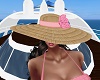 Summer Hat w/ Pink Rose