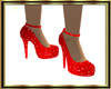 Hot-Red Sparkle Heels