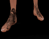 wolf & angel feet tattoo