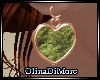 (OD) Green heart earring