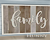H. Family Sign Wood