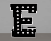 Black Letter E Sign