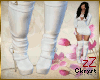 cK High Heel Boots White