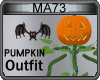 Pumpkin Avatar with Pet Bat Outfit
