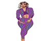 purple tartan outfit