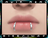 Qadir. Silver Lip Rings