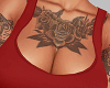 Hot Red Top +Tattoos