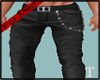 M - black pants w/chain