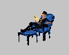 Firey Blue Reading Chair