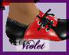 (V) Red/black shoes