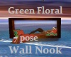 Grn Floral Wall Nook