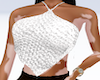 White Knitted Halter Top