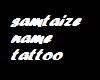 santaize name tattoo