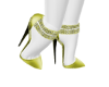 Yellow Silk Heels