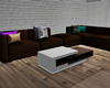 :3 Brown Modern Sofa