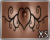 X.S. Heart Belly Tattoo