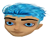 neon blue man hair