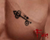 FUN Key chest tattoo M