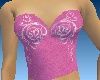 Strapless Top in Pink Bl