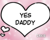 Yes Daddy Heart Bubble