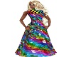 Rainbow Long Gown