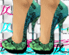 FLOWERS BLACK BLUE GREEN
