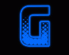Blue G Neon Letter