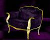purple and gold chair